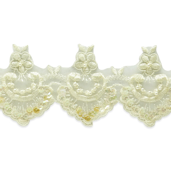 Vintage Floret Lace Trim (Sold by the Yard) Ivory Trims & Fringes