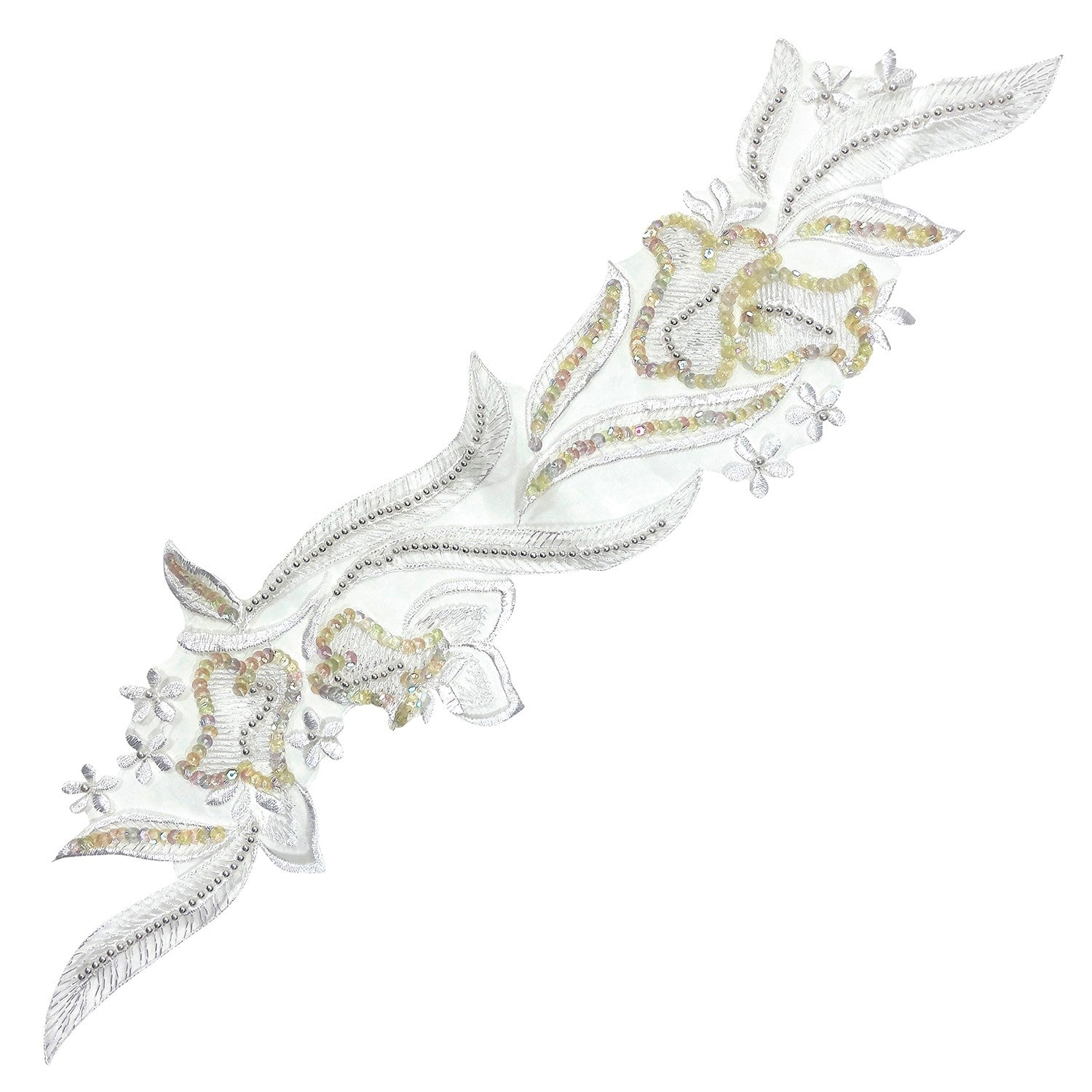 Vintage Bridal Tulip Lace Applique (Pack of 2) - White Bridal