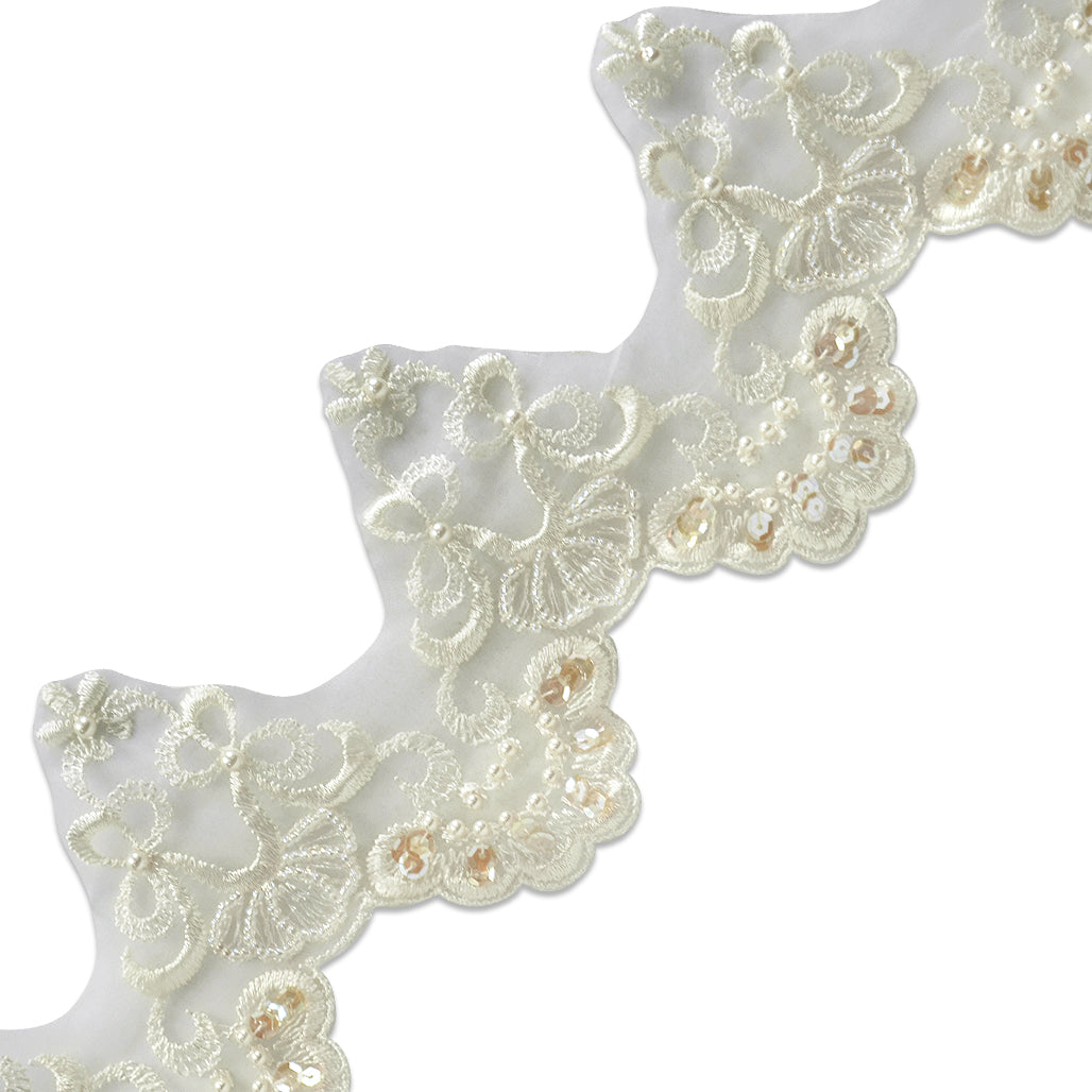 3 3/4" Vintage Bridal Lace Trim (Sold by the Yard) Trims & Fringes