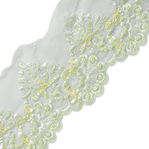 Vintage Floral Cluster Lace Trim (Sold by the Yard) Trims & Fringes