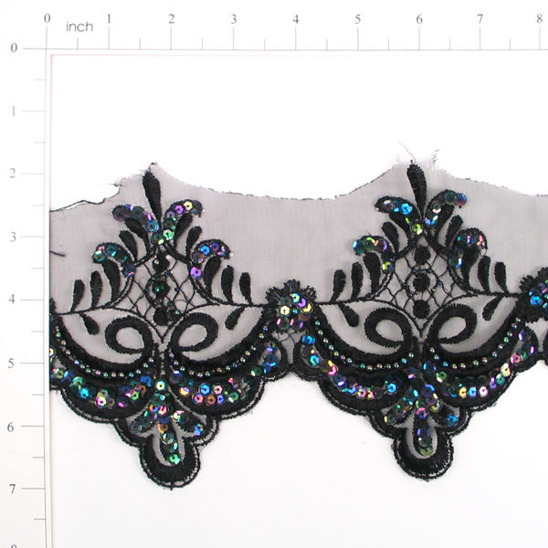 Vintage Webbed Leaves Lace Trim (Sold by the Yard) Trims & Fringes