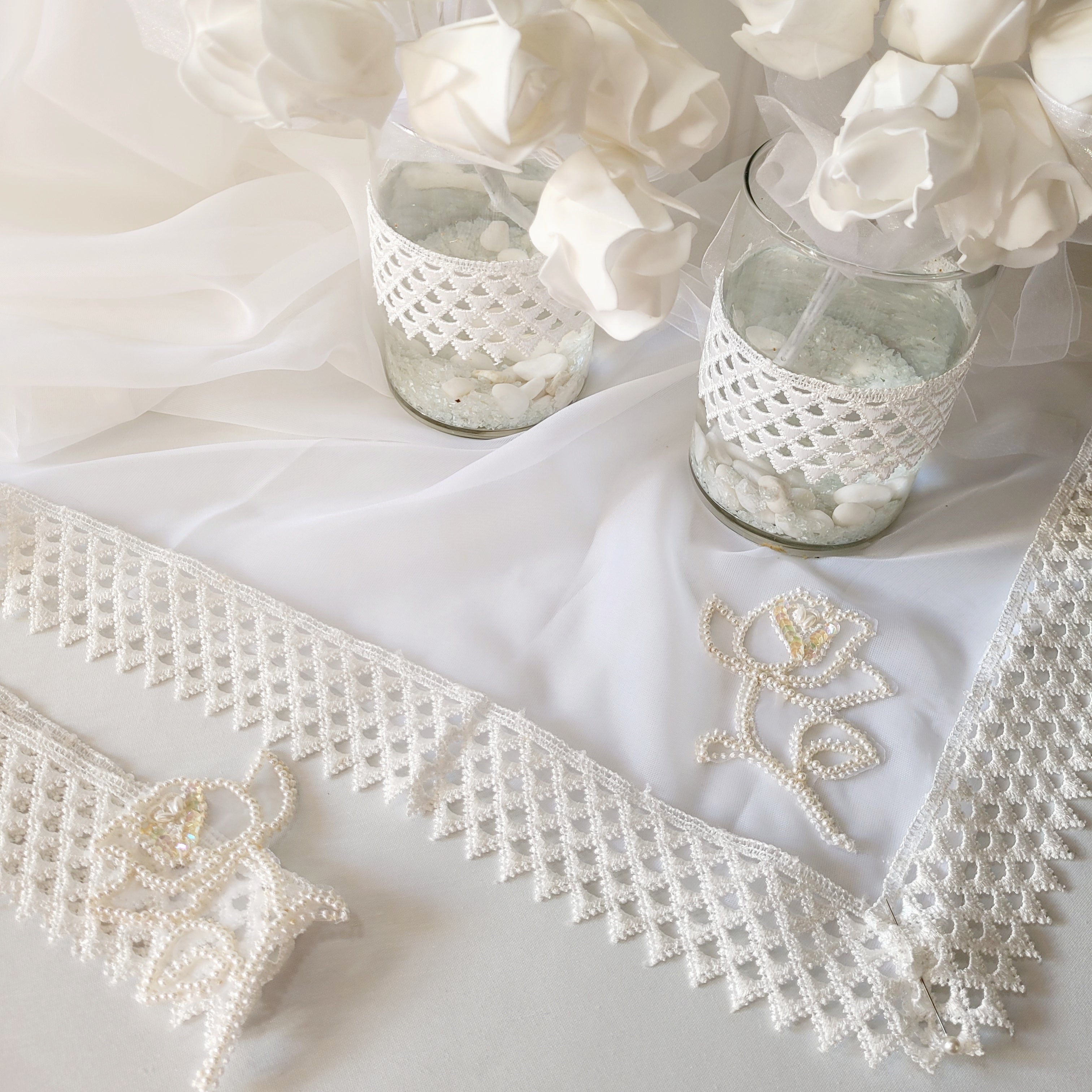 Fleur Swirl Trim Ivory (Sold by the Yard) Bridal