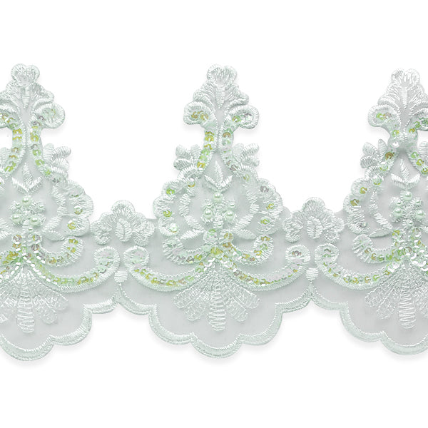Las Vegas Lace Trim - White (Sold by the Yard) Trims & Fringes