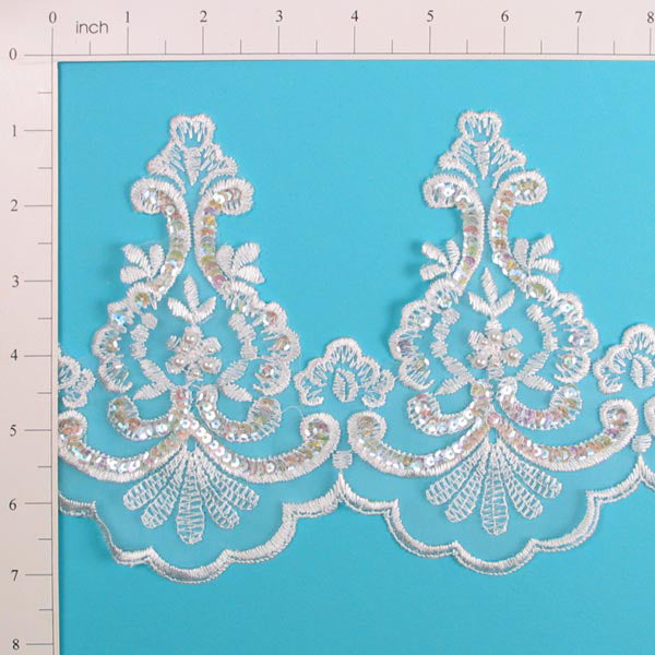 Las Vegas Lace Trim - White (Sold by the Yard) Trims & Fringes