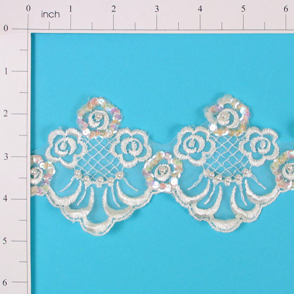 Vintage Rose Lattice Lace Trim (Sold by the Yard) Trims & Fringes