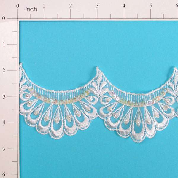 3" Vintage Beaded Lace Trim (Sold by the Yard) Trims & Fringes