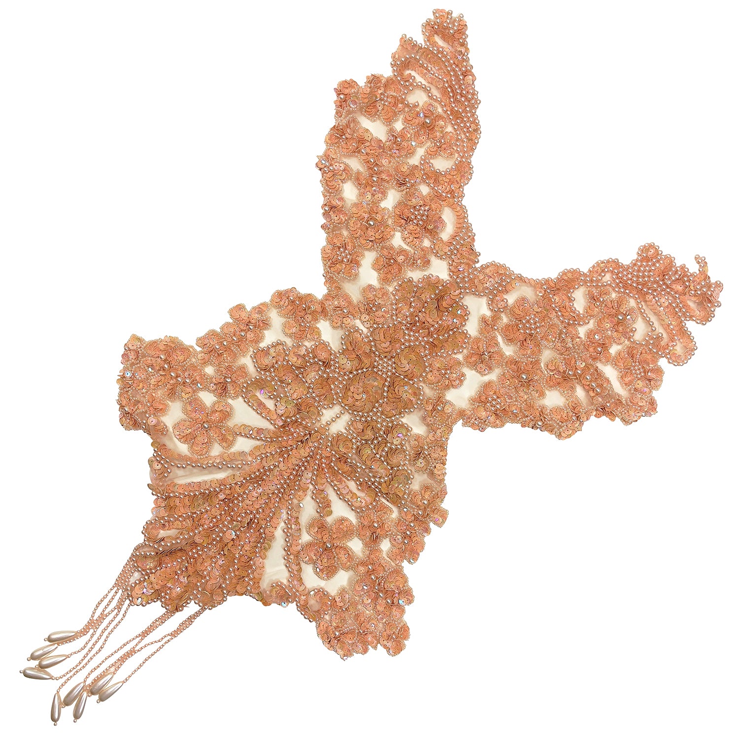 Vintage Queen Overlay Lace Bustier Applique Orange Bridal