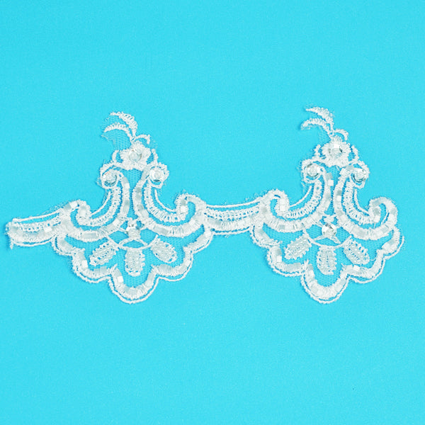 Vintage Shania Lace Trim with Pearl and Sequin Accent (Sold by the Yard) Trims & Fringes