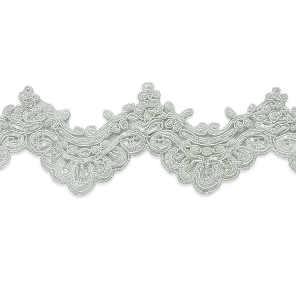 Vintage Paris Lace Trim with Pearl Accents (Sold by the Yard) Trims & Fringes