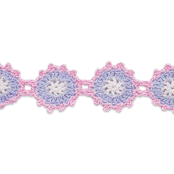 Crochet Flower Trim (Sold by the Yard) Lavender Trims & Fringes