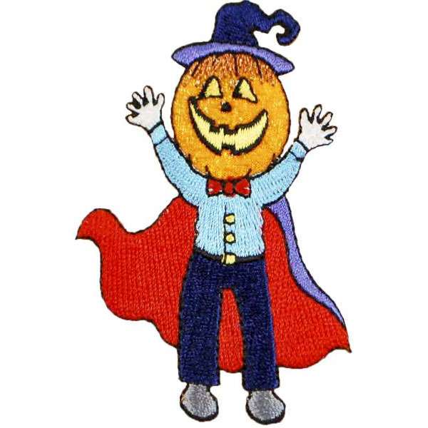 Halloween Spooky Jack Iron-on Applique/Patch - Multi Colors Iron-on Embroidered Appliques