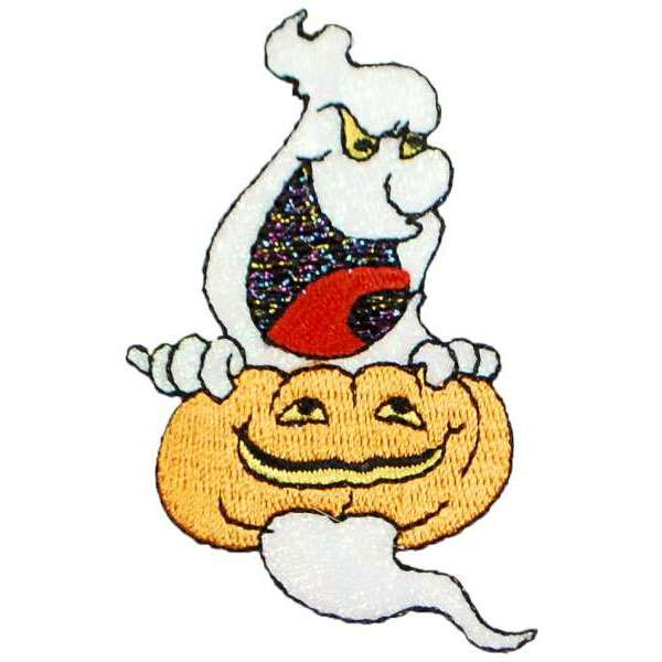 Halloween Scary Ghost Iron-on Applique/Patch - Multi Colors Iron-on Embroidered Appliques