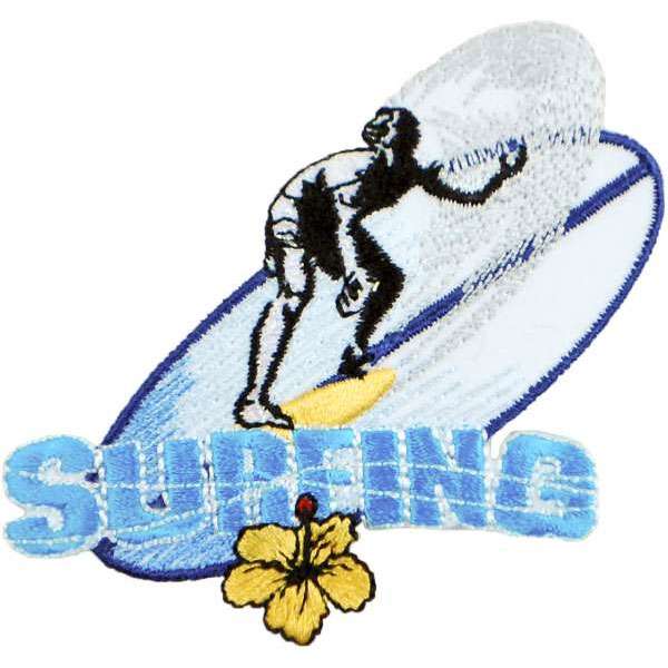 Surfing Sport Embroidered Iron-on Applique/Patch - Multi Colors Iron-on Embroidered Appliques