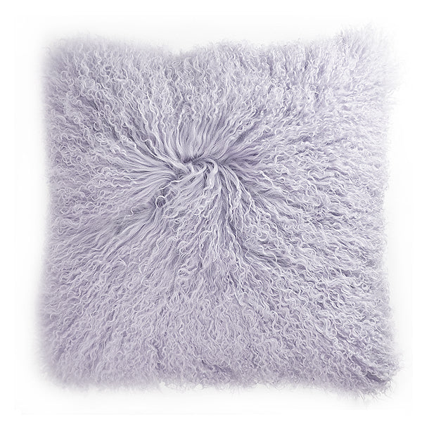 Mongolian Sheep Fur Throw Pillow 20X20" Cover IRIS Accessories