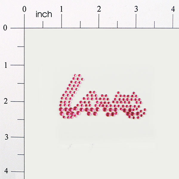 Peel-N-Glitz 'Love' Applique/Patch - Fuchsia Fuchsia Sequin & Beaded Appliques