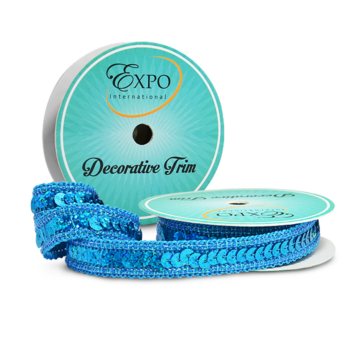 Lexi 3 Yard Hologram Sequin with Sparkle Edge Trim Spool Trims & Fringes
