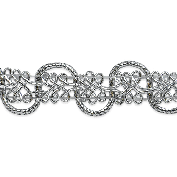 Gwen 3 Yard Lacey Metallic Braid Spool Trims & Fringes