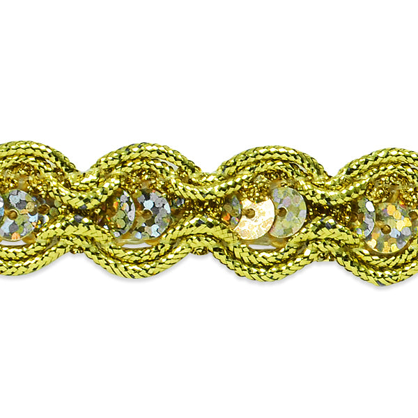 River, 3 Yard Sequin and Cord Trim Spool Trims & Fringes