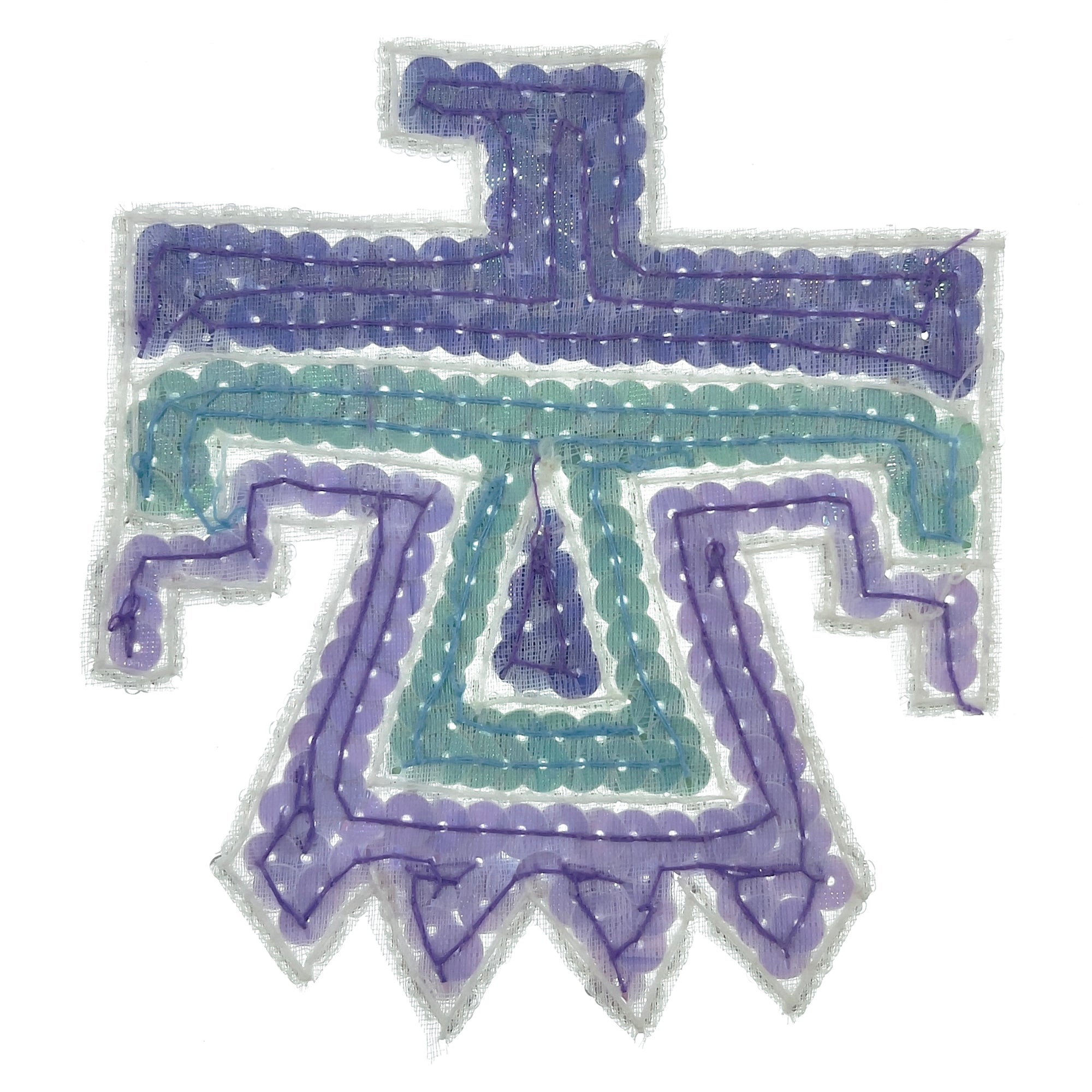 Medium Thunderbird Sequin Applique - Multi Colors Sequin & Beaded Appliques