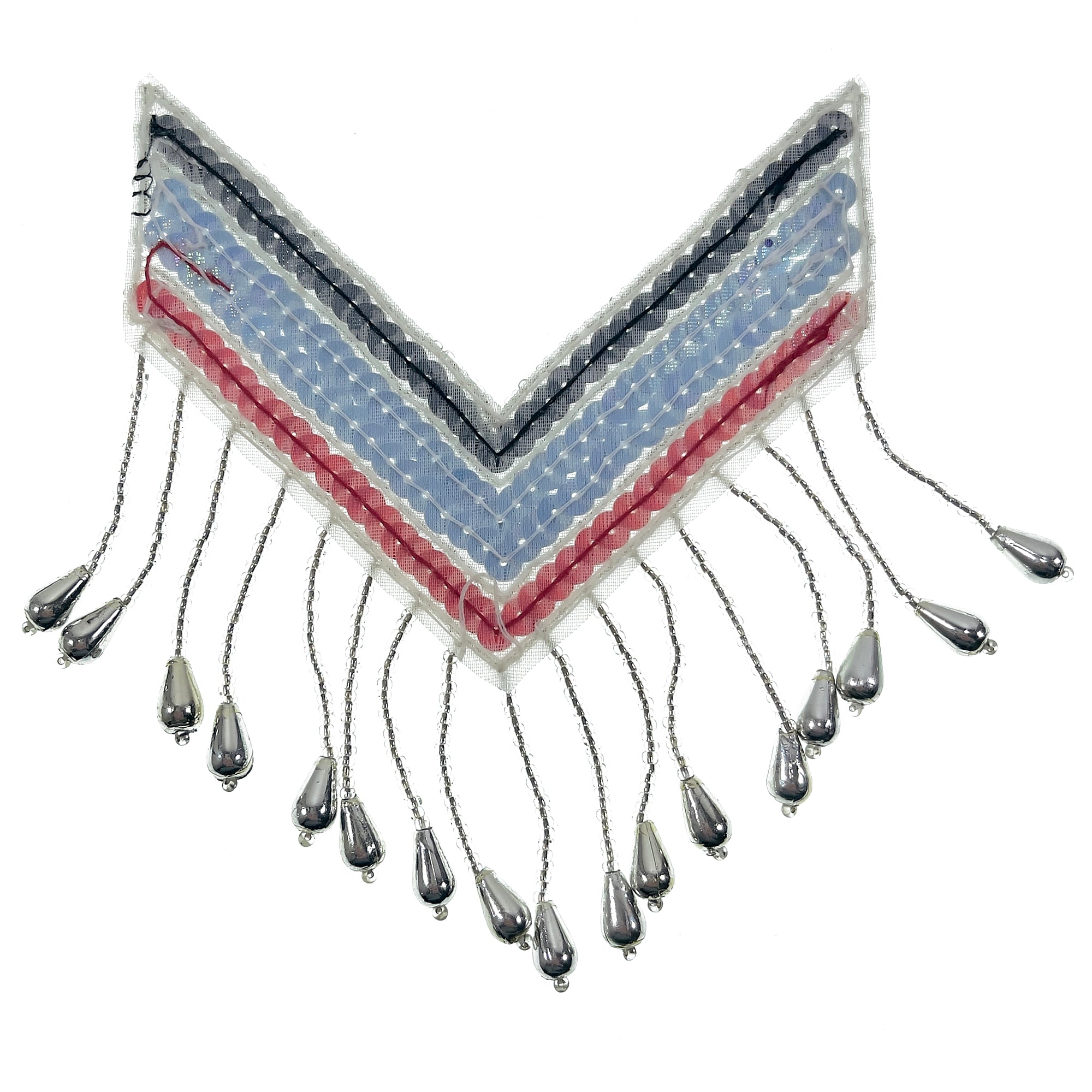 Medium Rio Rancho Chevron Epaulet Sequin Appliquet - Multi Colors Sequin & Beaded Appliques