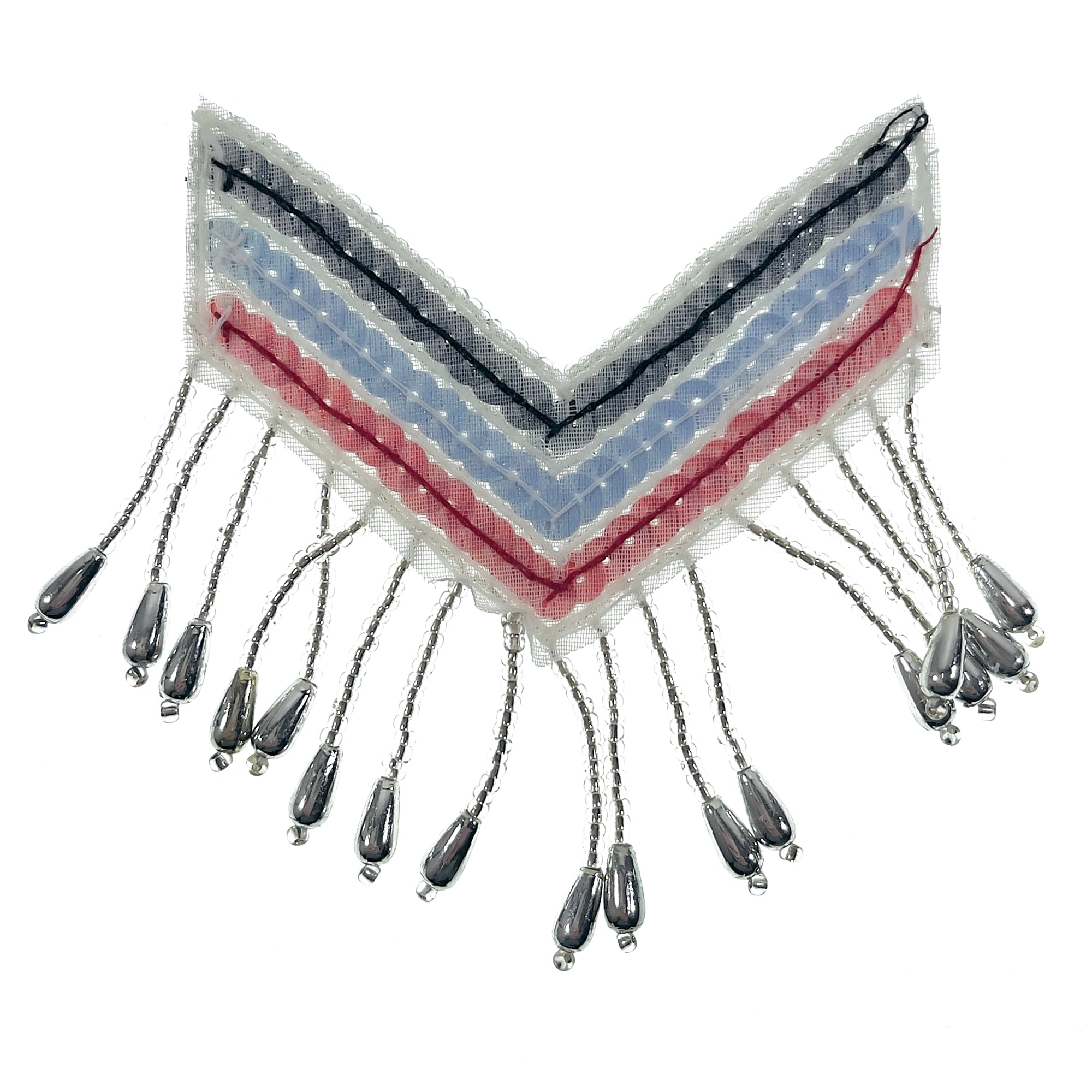 Small Rio Rancho Chevron Epaulet Sequin Applique - Multi Colors Sequin & Beaded Appliques