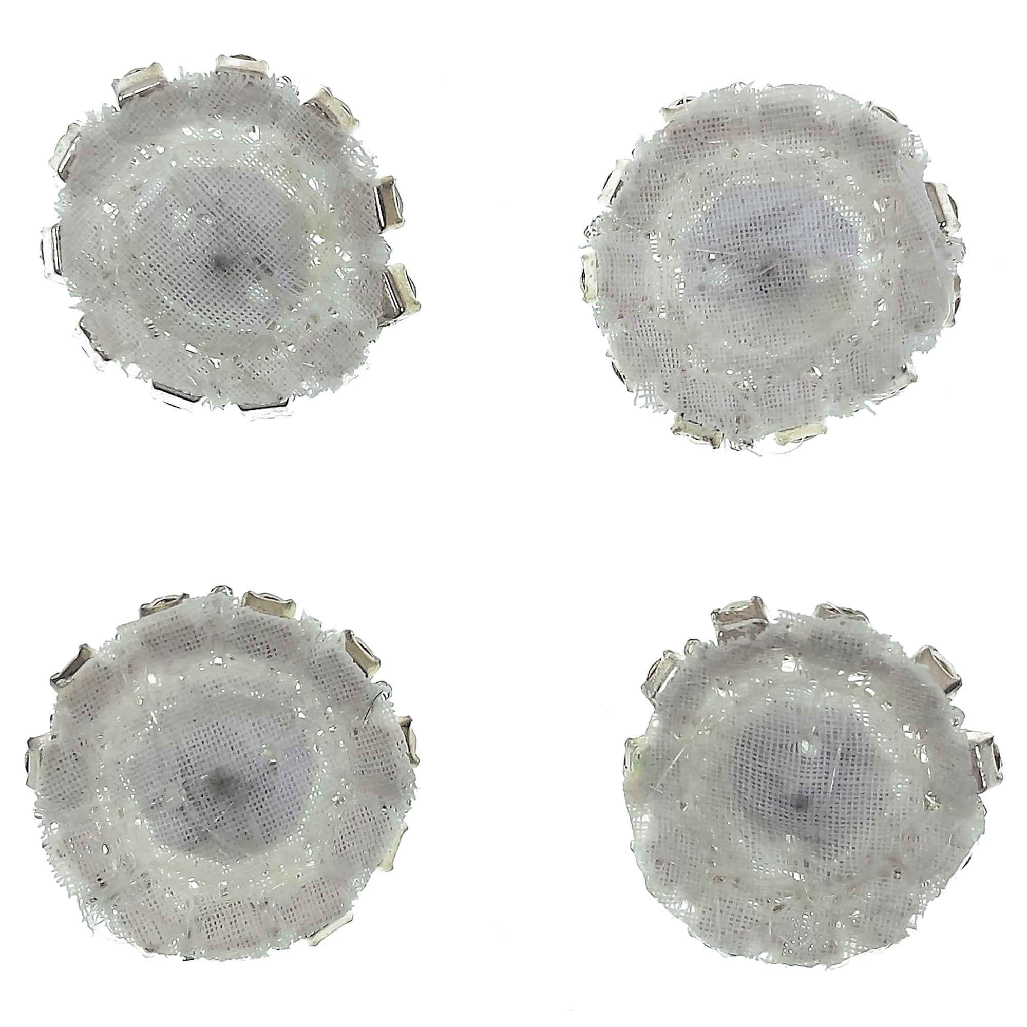 1" Round Rhinestone Applique/Patch Pack of 4 - Crystal Appliques