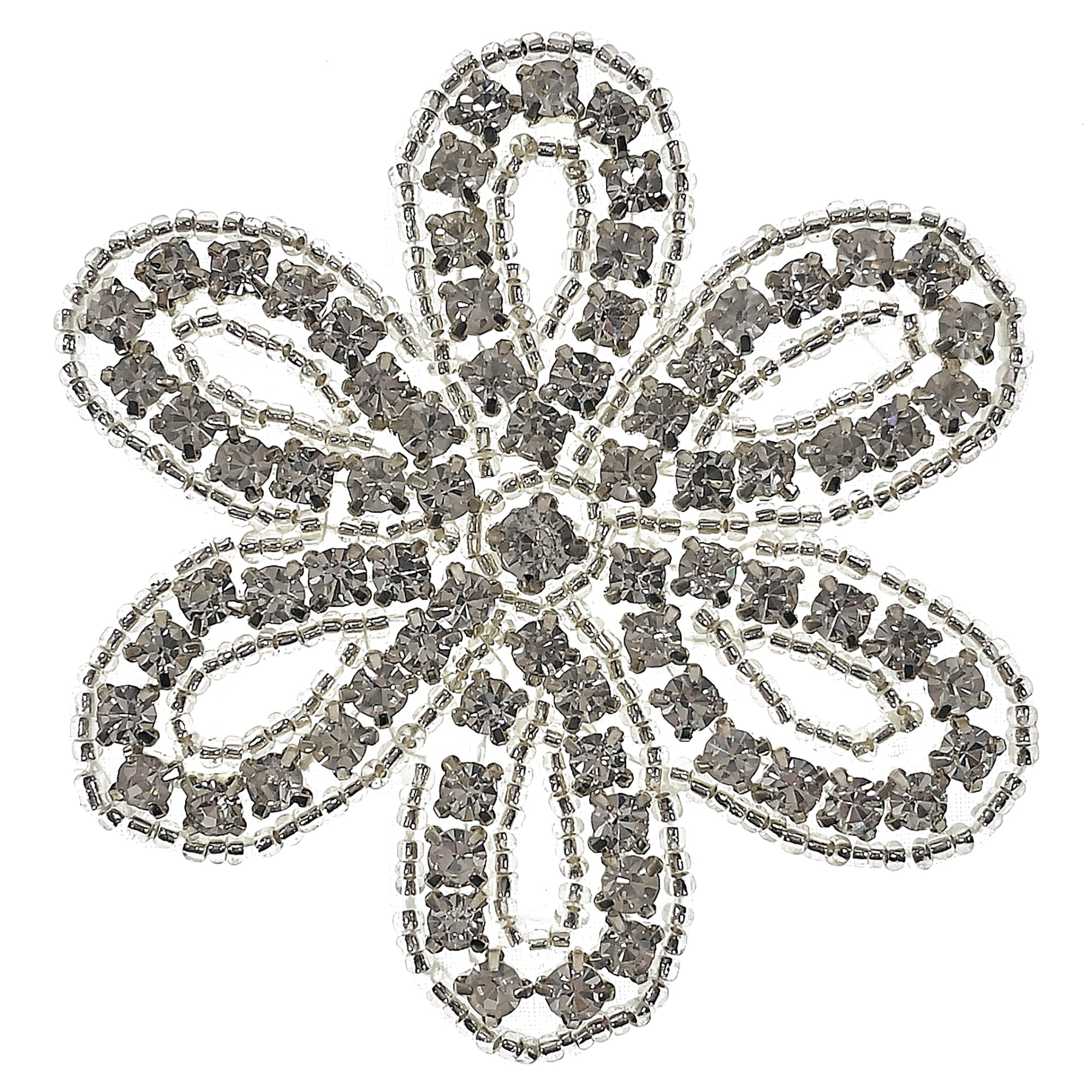 Rhinestone Flower Applique/Patch - Crystal Appliques
