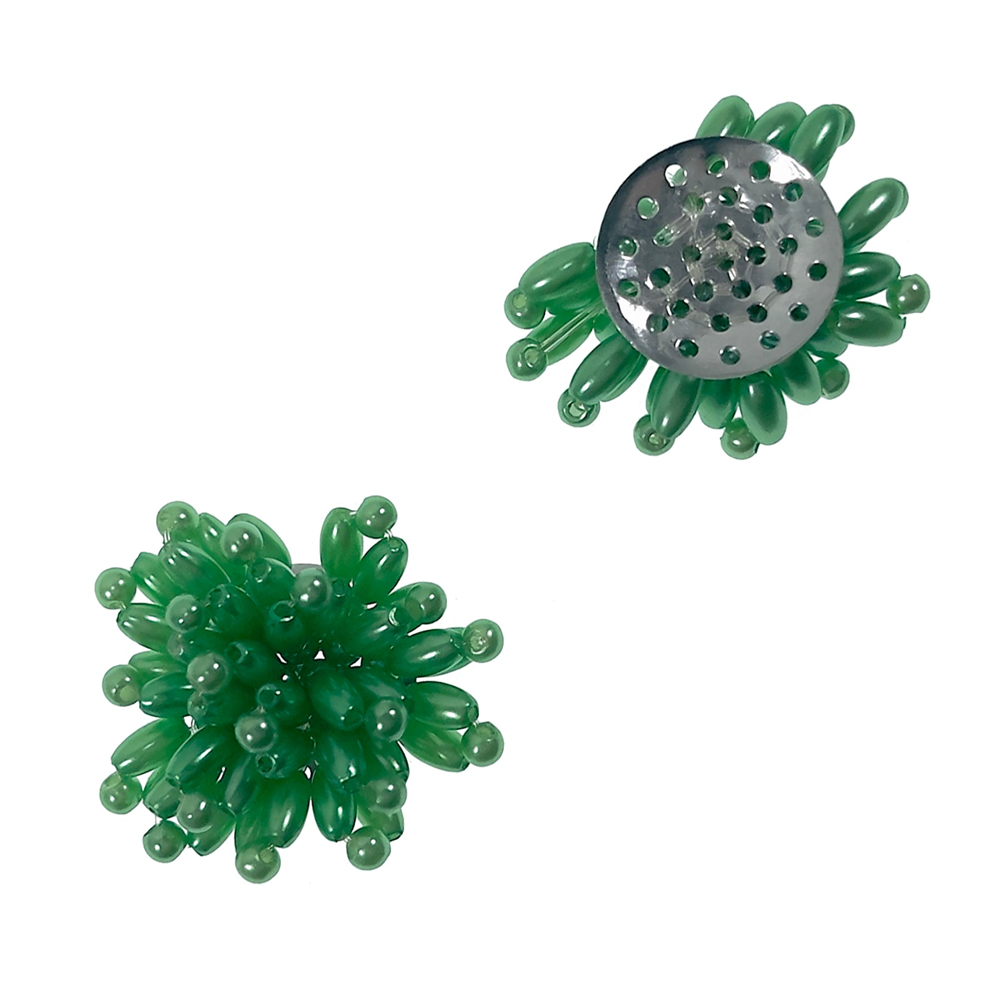 Mini Beaded Flower Applique/Patch Pack of 2 Cranberry Sage Sequin & Beaded Appliques