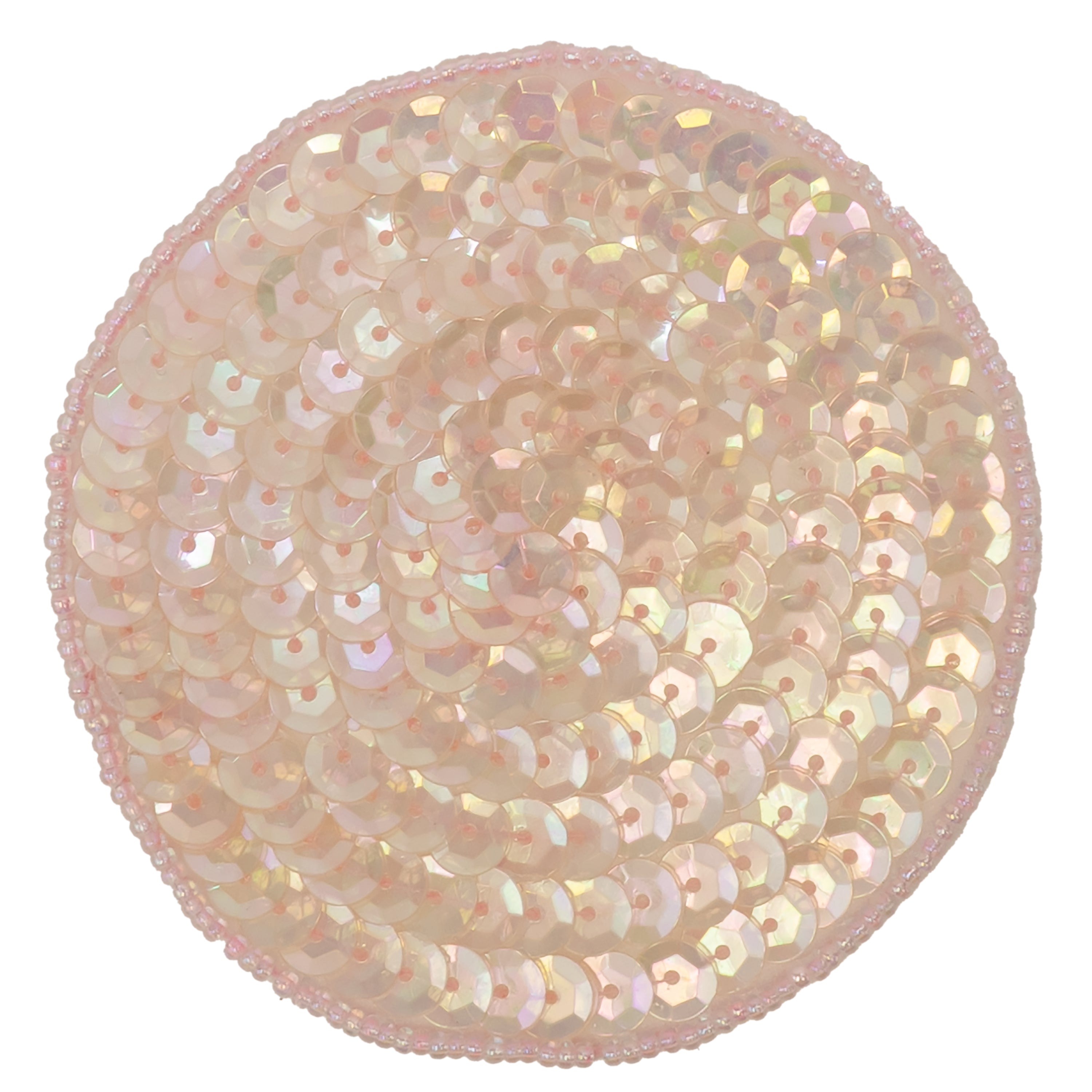 Large Dot Sequin Applique Light Pink Geometric Shape Appliques