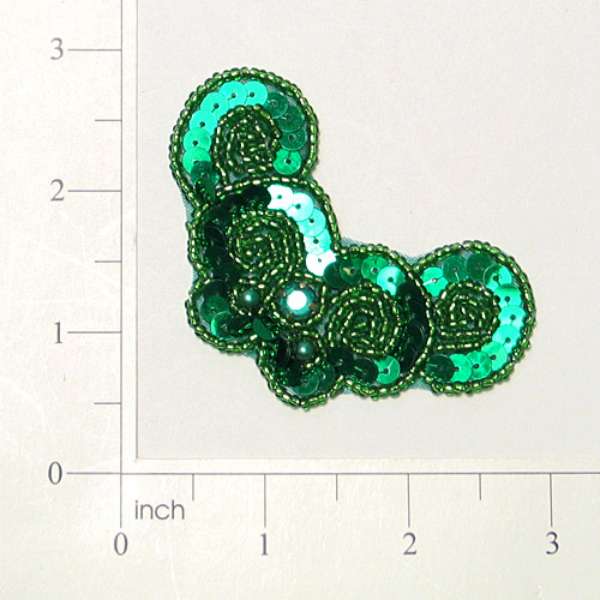 Butterfly Swag Sequin Applique/Patch Kelly Green Sequin & Beaded Appliques