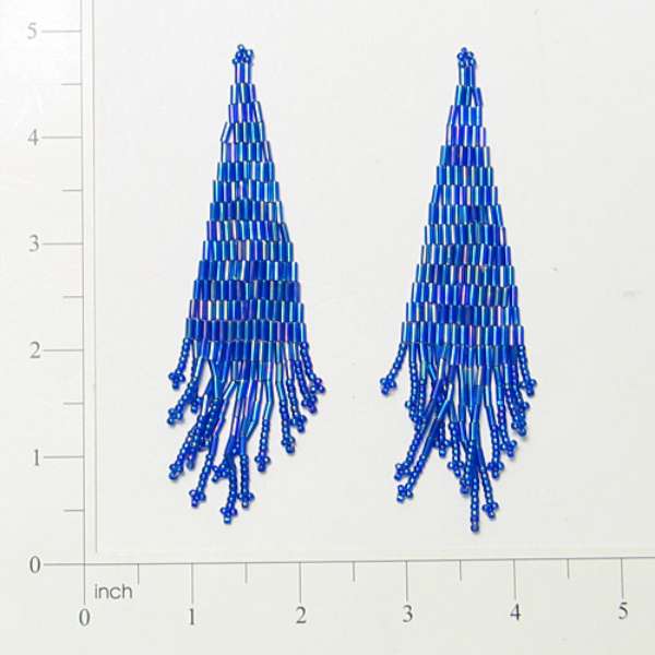 Teardrop Beaded Applique/Patch Pack of 2 Purple Sequin & Beaded Appliques