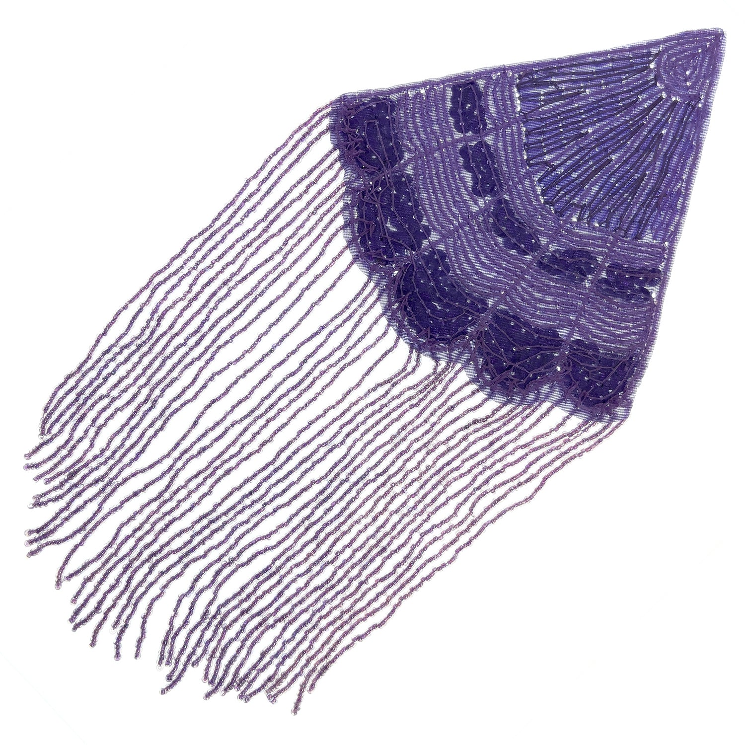 Triangle With Fringe Applique/Patch Sequin & Beaded Appliques