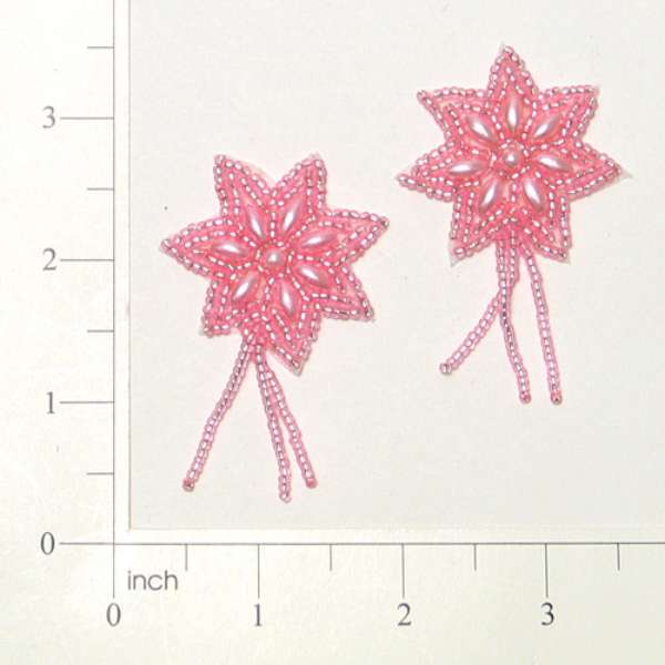 Star Beaded Applique/Patch Pack of 2 Sequin & Beaded Appliques