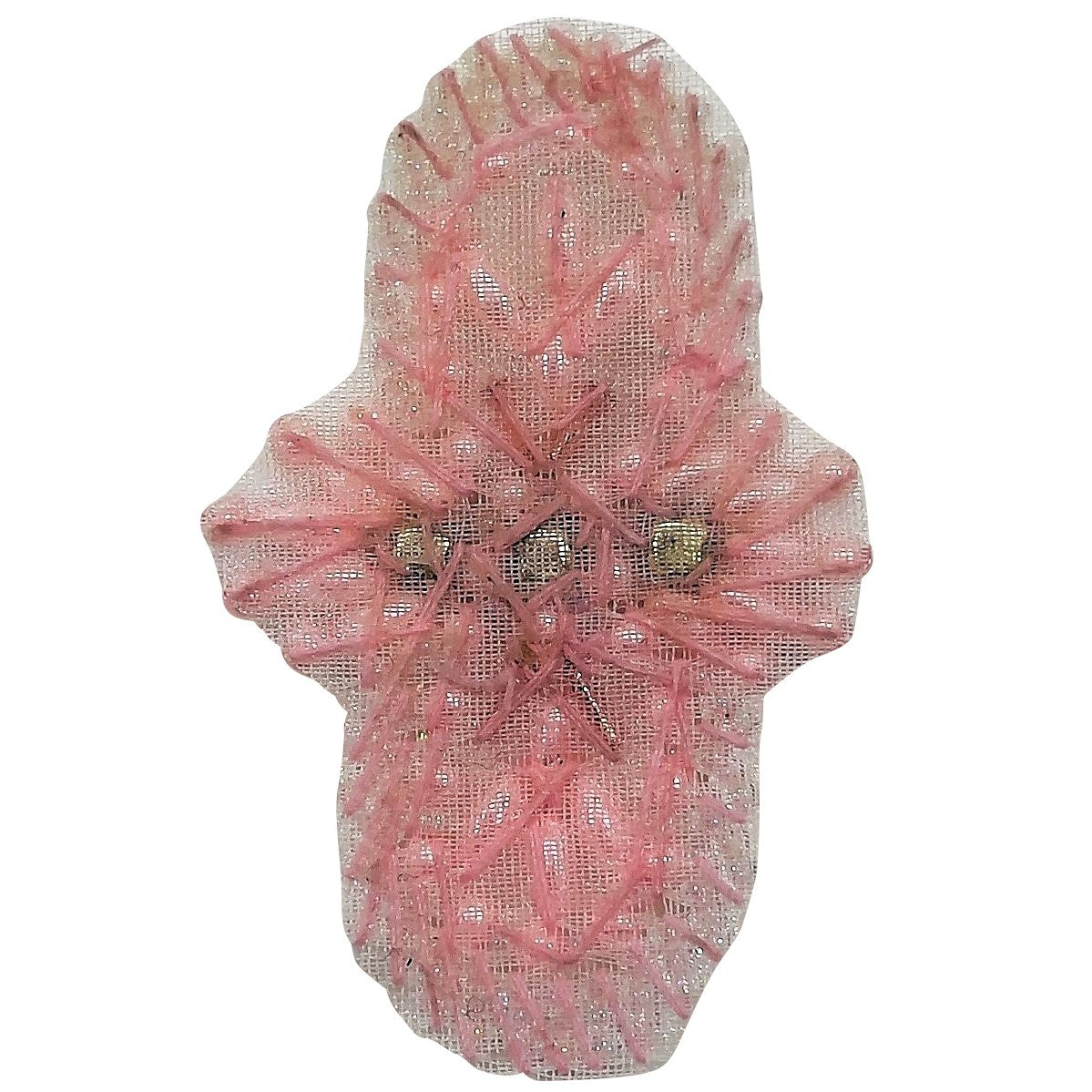 Rhinestone Beaded Medallion Applique Pack of 2 - Rose Sequin & Beaded Appliques