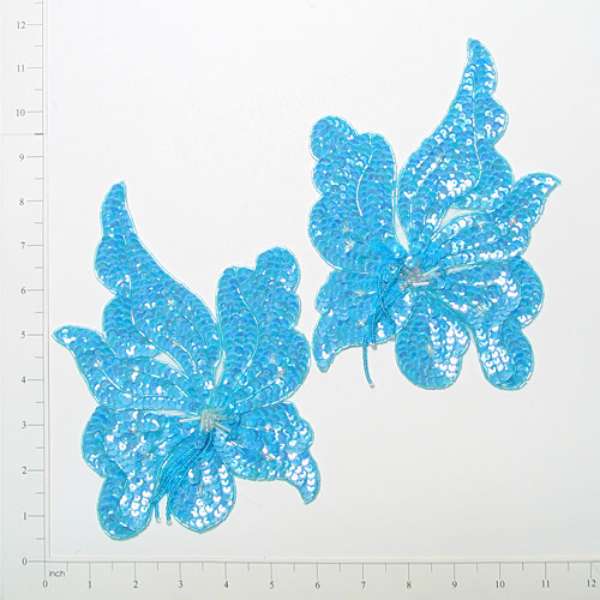 Orchid Sequin Applique Pack 2 Pack 8" x 6" Sequin & Beaded Appliques