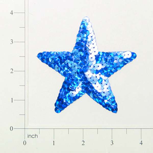 Prism Star Sequin Applique/Patch Royal Blue Sequin & Beaded Appliques