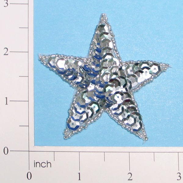 2 3/4" Star Sequin Applique/Patch Star Appliques