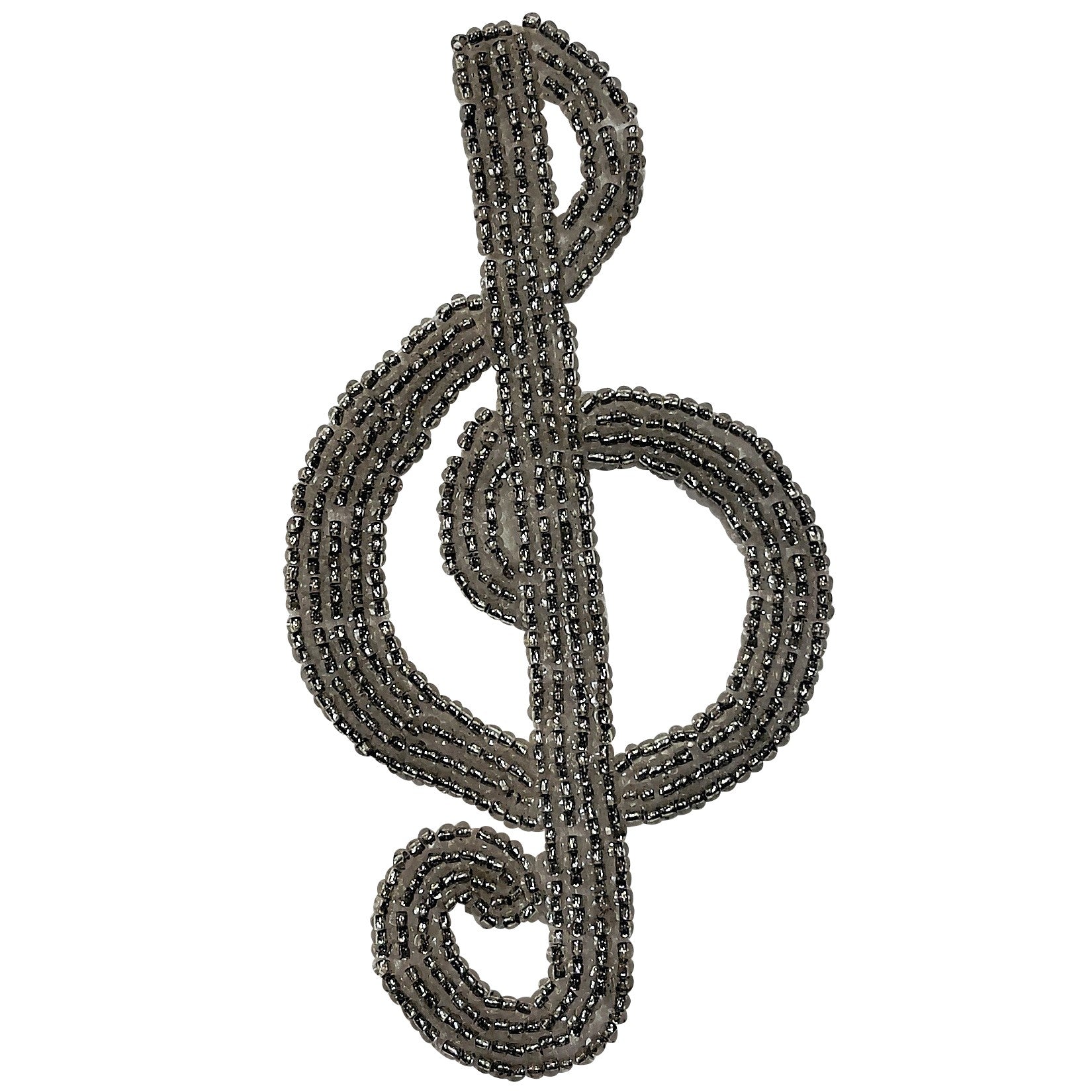 Beaded Treble Clef Applique Sequin & Beaded Appliques