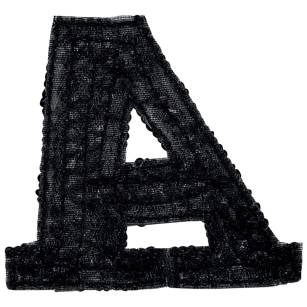Letter A Sequin Applique/Patch Sequin & Beaded Appliques