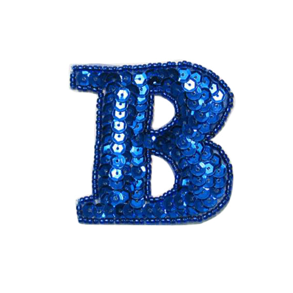 Letter B Sequin Applique/Patch Sequin & Beaded Appliques