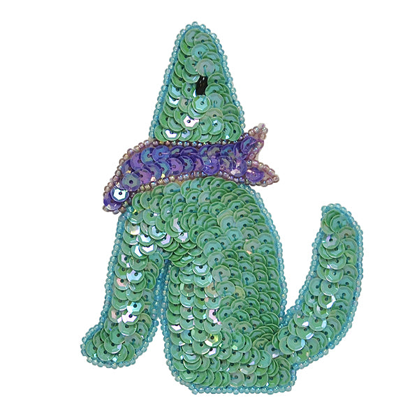 4" x 3" Coyote Sequin Applique/Patch Multi Colors Appliques
