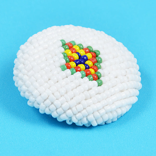 Beaded Button 1 5/8" x 1 1 5/8" - Multi Colors Buttons & Closures
