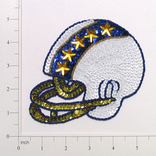 Football Helmet Sequin Applique/Patch - Multi Colors Sequin & Beaded Appliques