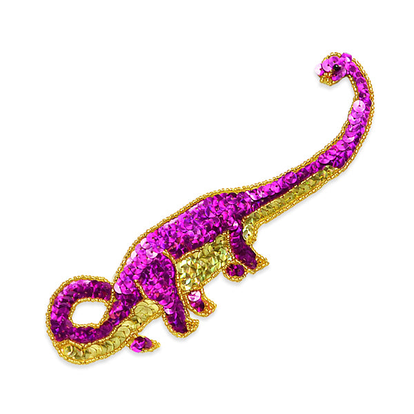 Pat Apathosaurus Dinosaur Sequin Applique/Patch - Multi Colors Sequin & Beaded Appliques