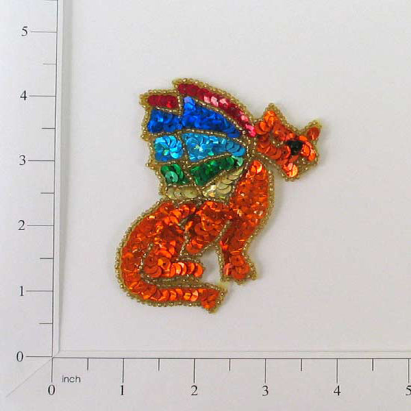 3 3/4" x 2 3/4" Harry the Dragon Sequin Applique/Patch - Multi Colors Appliques