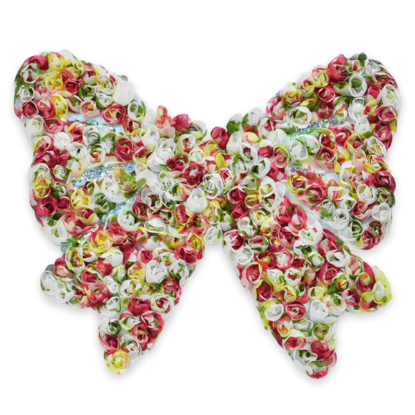 Rolled Fabric Bow Applique/Patch - Multi Colors Appliques