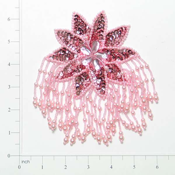 Sunburst Sequin Applique/Patch Mauve Sequin & Beaded Appliques