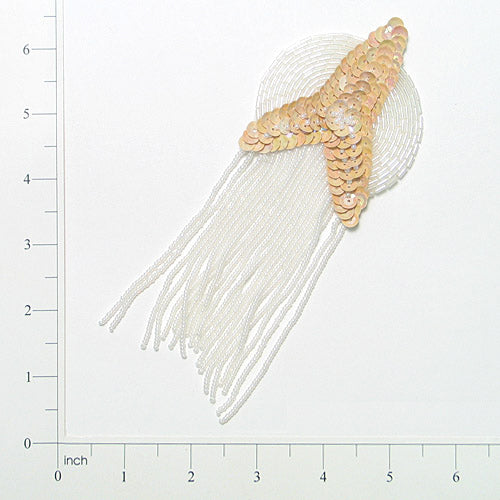 Epaulet Sequin Applique/Patch Topaz Sequin & Beaded Appliques