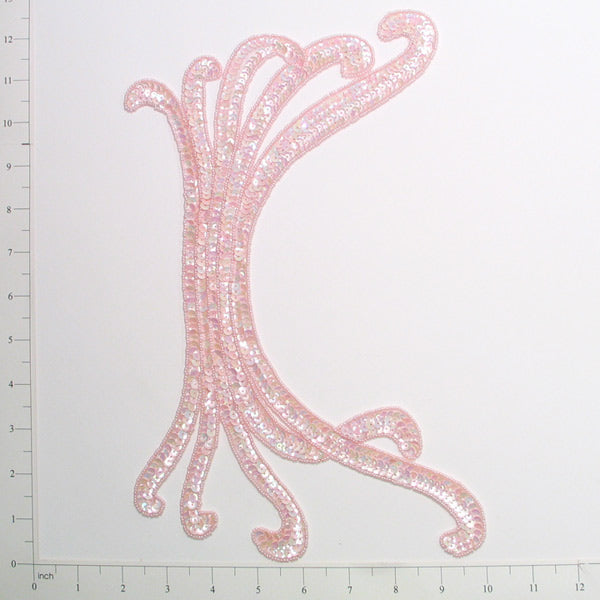 Long Swag Sequin Applique/Patch Rose Sequin & Beaded Appliques