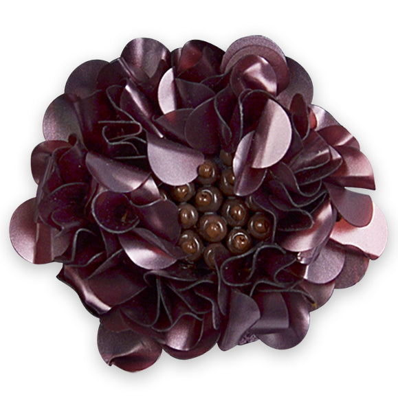 2" Twisted Sequin Flower Applique/Patch Matte Mauve Sequin & Beaded Appliques